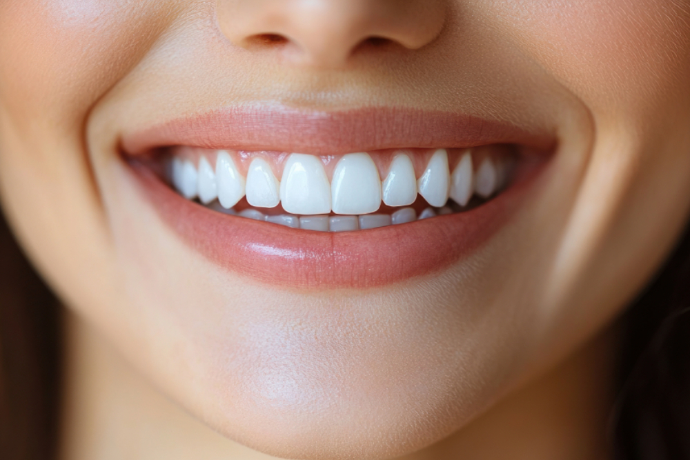 Image of male doctor or dentist holding and looking at dental x-ray